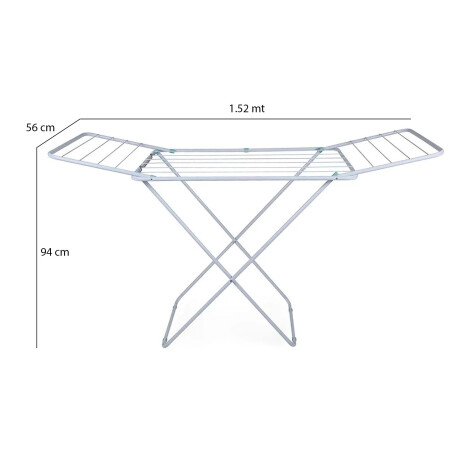Set Tendedero Extensible Acero 9.14Mt + 3 Bolsas p/Lavarropa Blanco