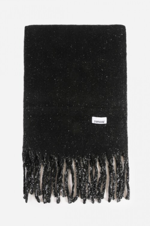 Bufanda lisa lurex negro