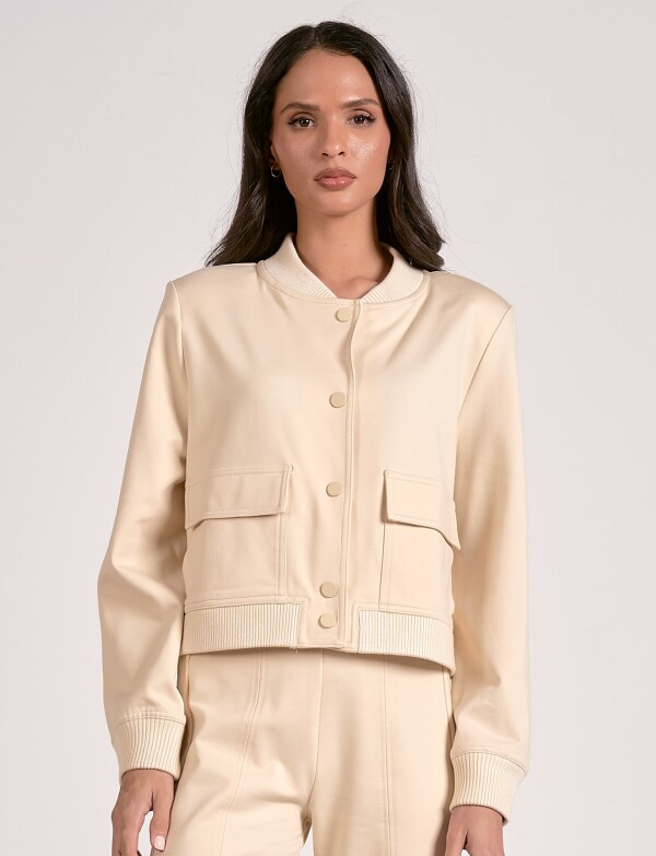 Chaqueta Bomber BEIGE CLARO
