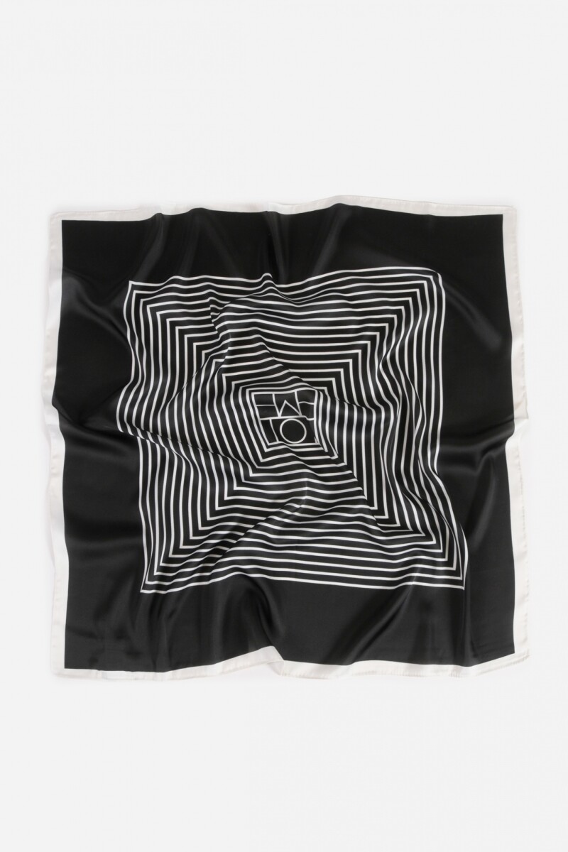 Pañuelo geométrico negro