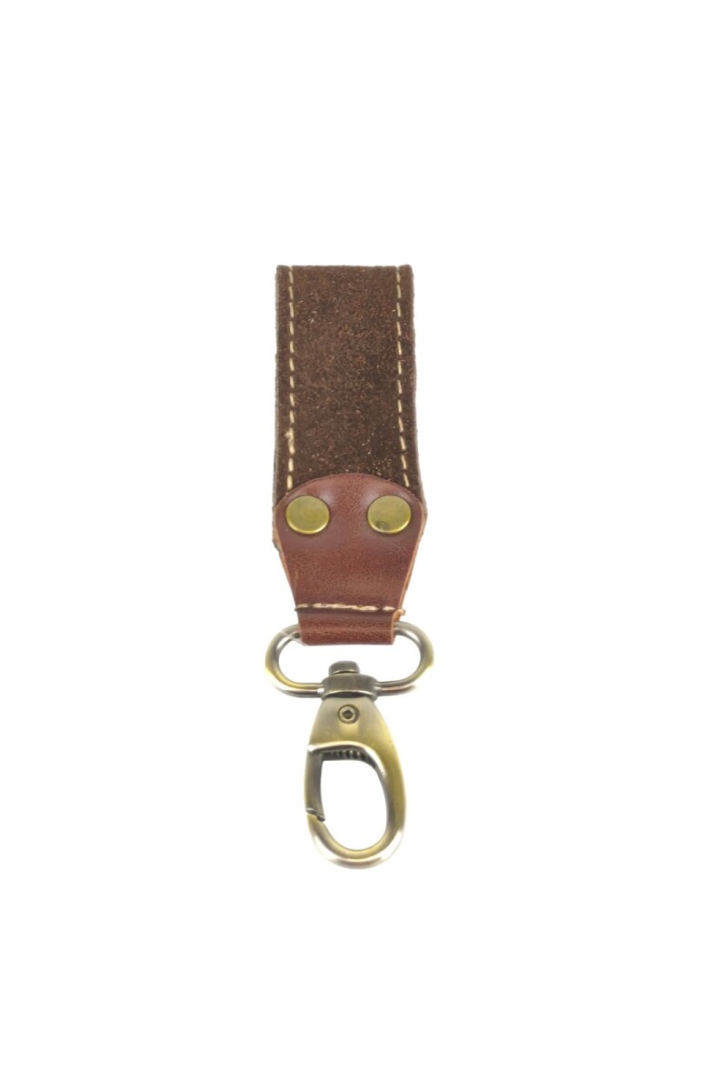 llavero de cuero Marron