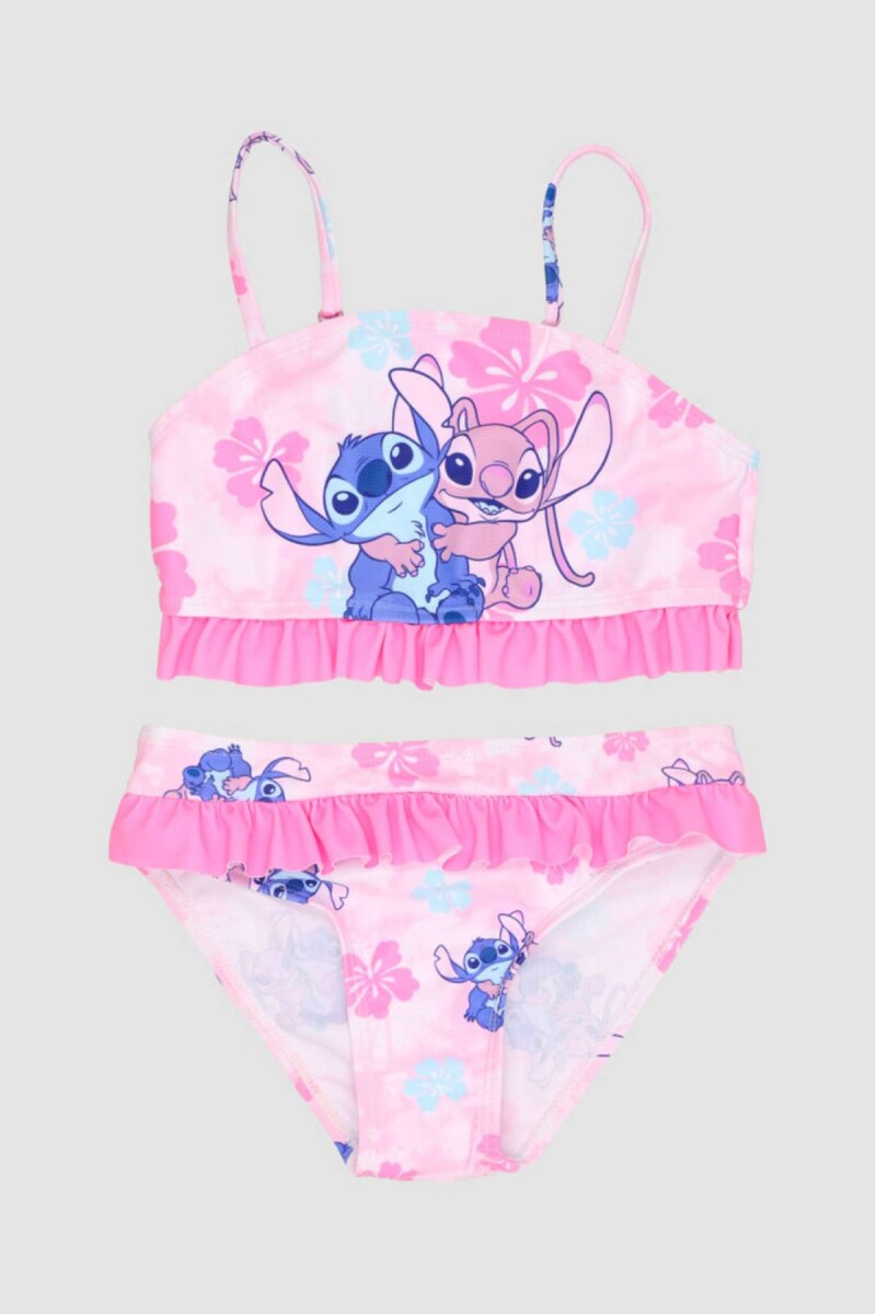 Bikini stitsh ruffle - Rosado 