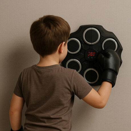 Set de Boxeo Interactivo con Luces Negro