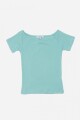 Remera off shoulder mangas cortas VERDE MENTA