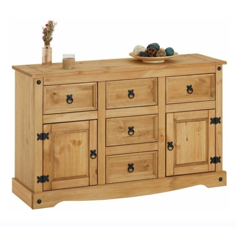 Mueble Estilo Mexicano 2 Puertas 5 Cajones Color CERA NATURAL Mueble Estilo Mexicano 2 Puertas 5 Cajones Color CERA NATURAL