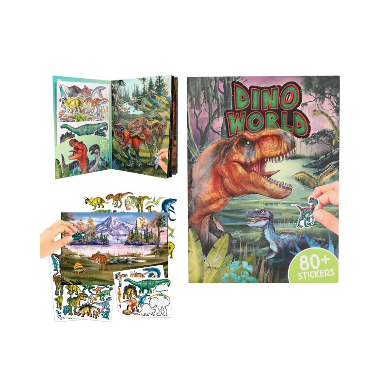 Libro con 80 stickers Dinosaurios Dino World Libro con 80 stickers Dinosaurios Dino World