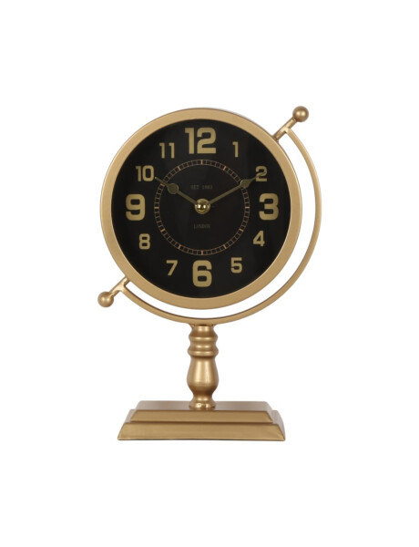 RELOJ DE MESA HIERRO D20X29X8CM NEGRO Y DORADO RELOJ DE MESA HIERRO D20X29X8CM NEGRO Y DORADO