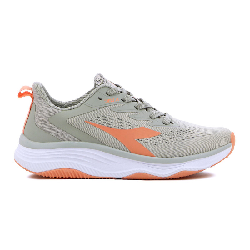Diadora Delta Calzado Running Mujer - Grey/Coral Gris-Coral