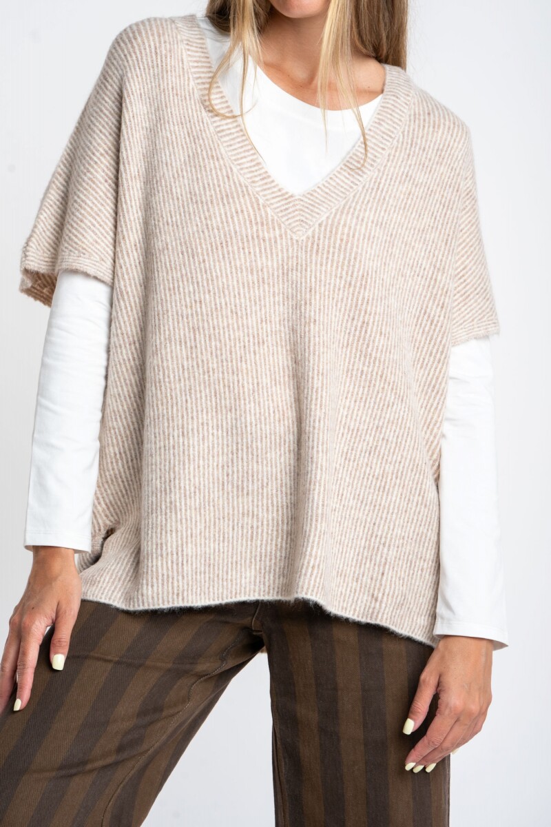 Chaleco Escote En V Mocha