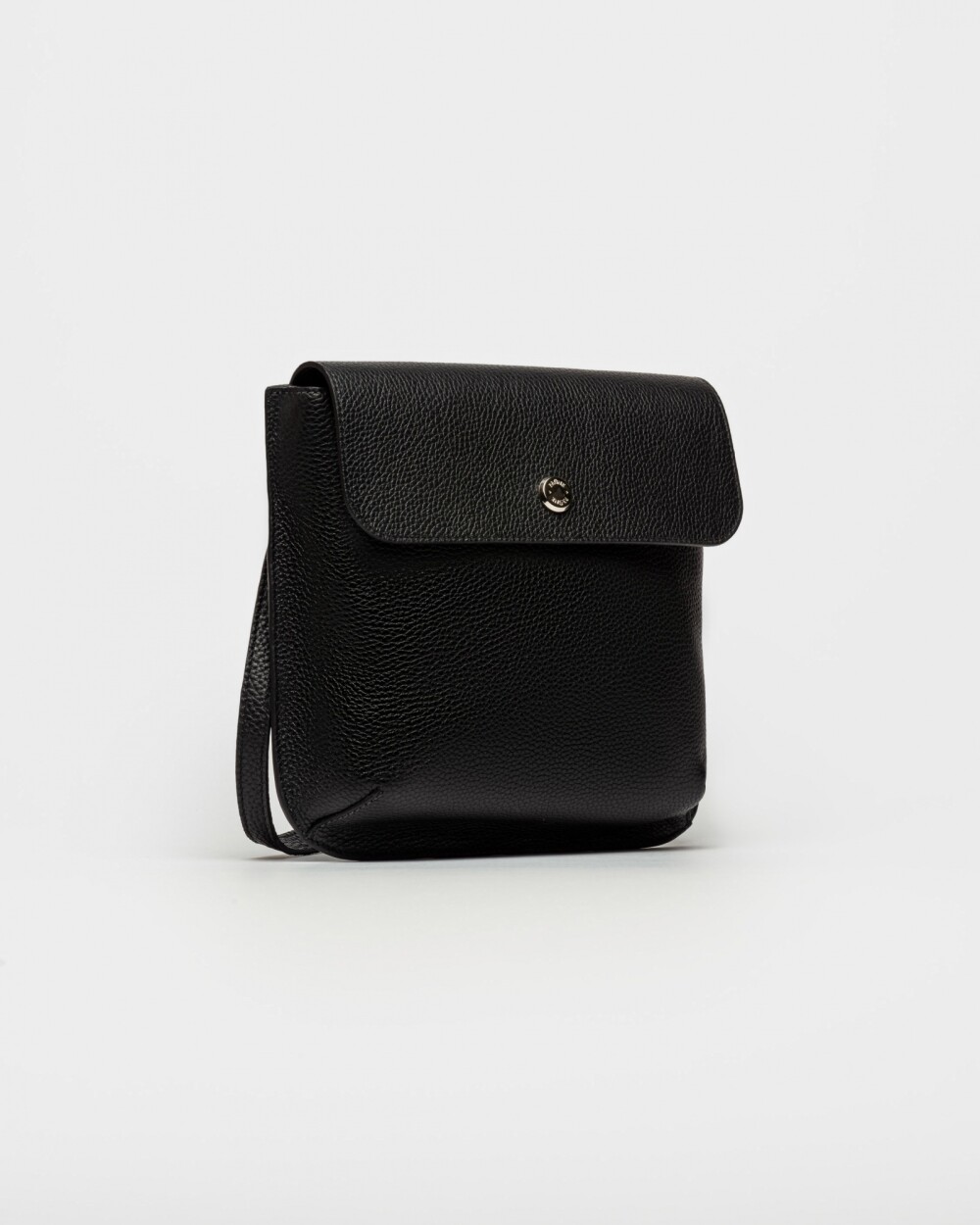 Morral Liana En Cuero Graneado Negro