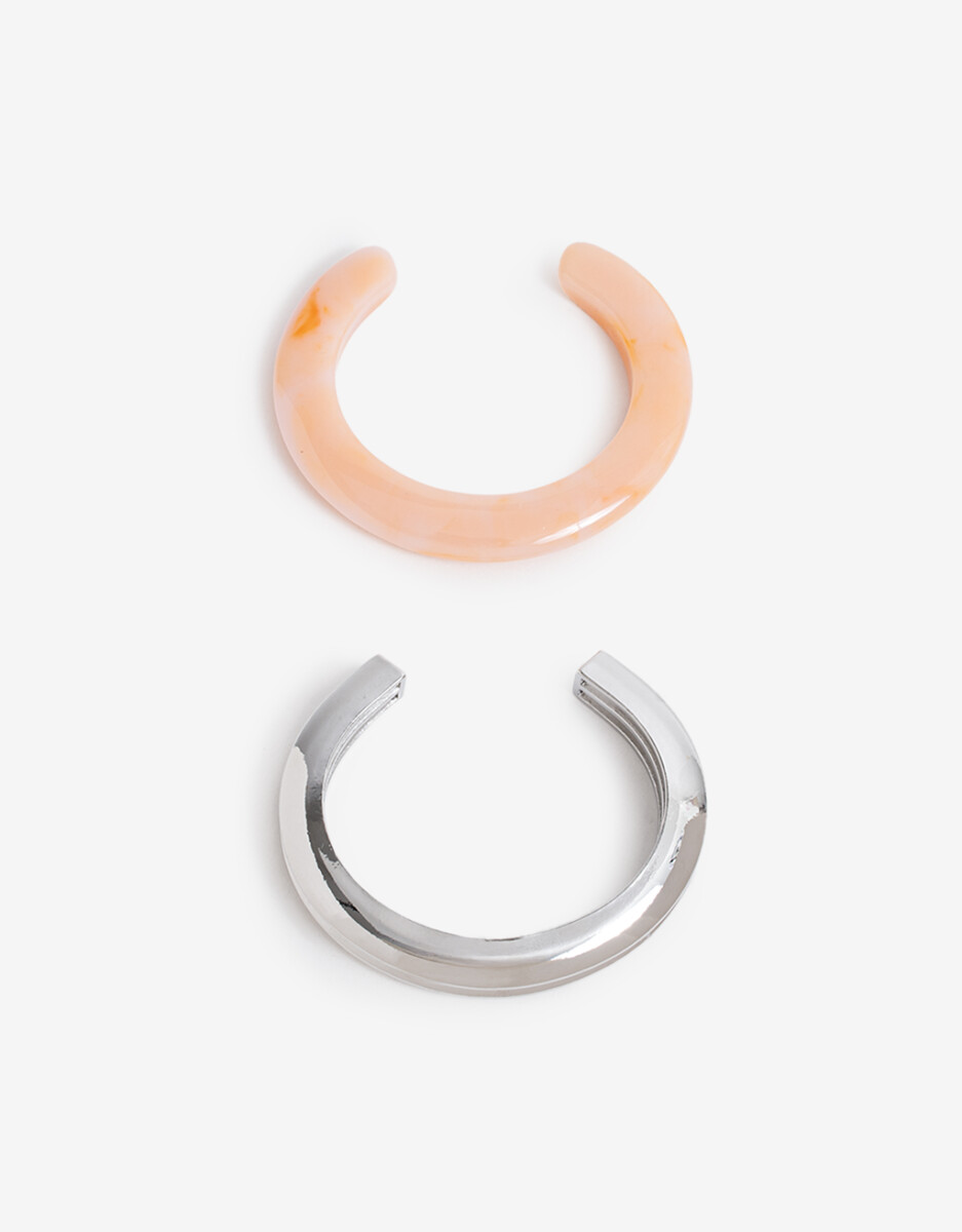 Set Pulseras Rígidas Resina 