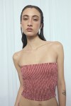 Top bandeau rayado PREVENTA rosa