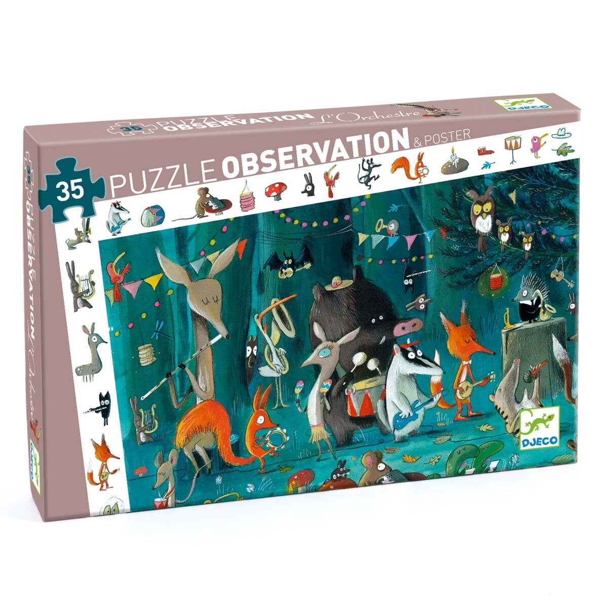 Puzzle Observation Orquesta De Animales 35 Piezas 