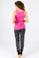 PIJAMA DE MUSCULOSA Y PANTALON LARGO FUCSIA