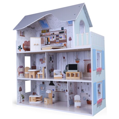 Casita de Muñecas Extra Grande incluye 11 muebles y 4 accesorios - Sarah Doll House Casita de Muñecas Extra Grande incluye 11 muebles y 4 accesorios - Sarah Doll House