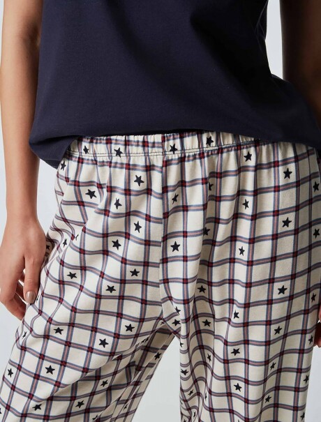 PIJAMA CON PANTALÓN LARGO AZUL