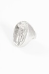 Anillo ajustable irregular plateado