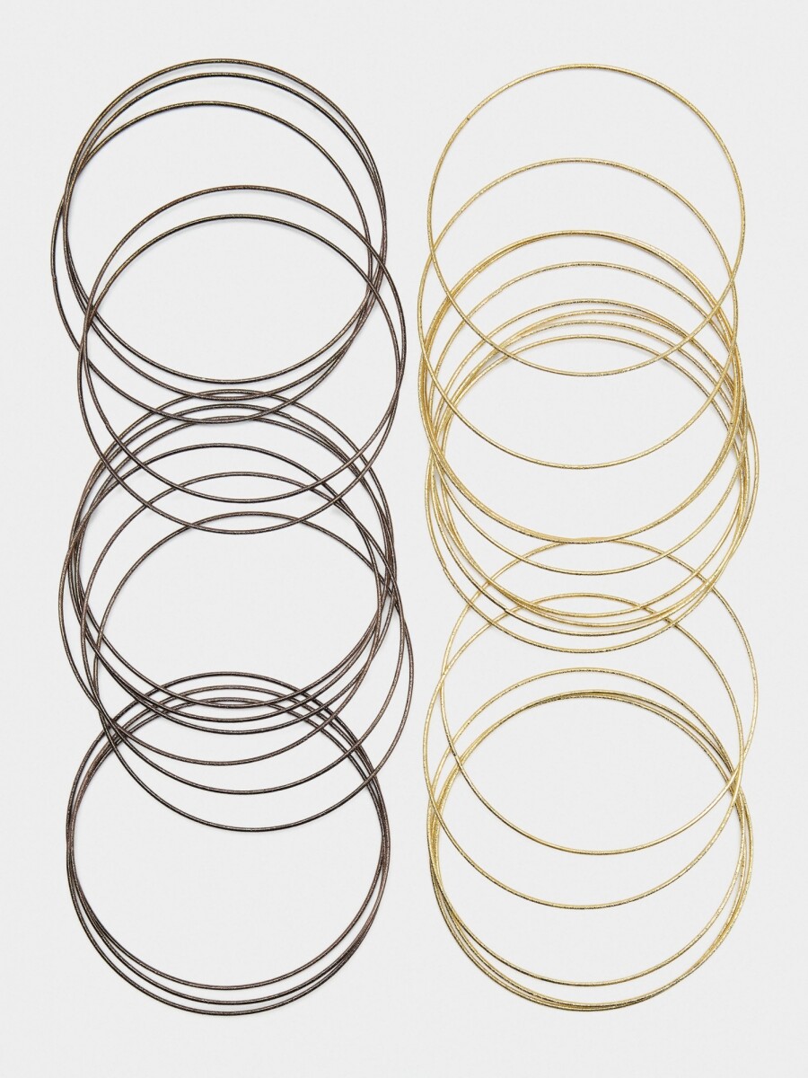 Pulseras Rígidas Entrelazadas bicolor