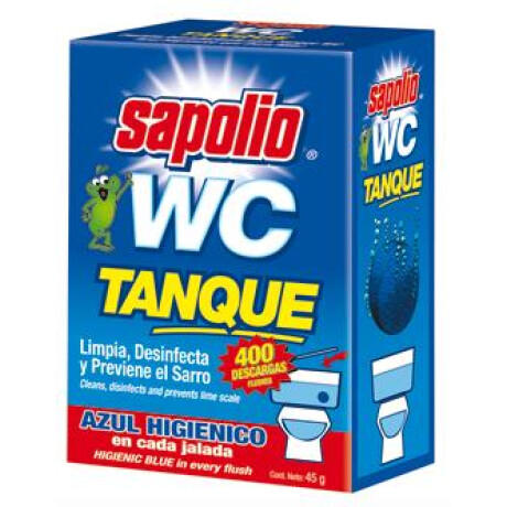 PASTILLA PARA MOCHILA SAPOLIO BAÑO AZUL 45 G PASTILLA PARA MOCHILA SAPOLIO BAÑO AZUL 45 G