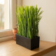 Planta Artificial en maceta 16x8x26cm NEGRO