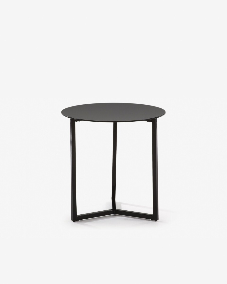 Mesa auxiliar Raeam Ø 50 cm - negro 