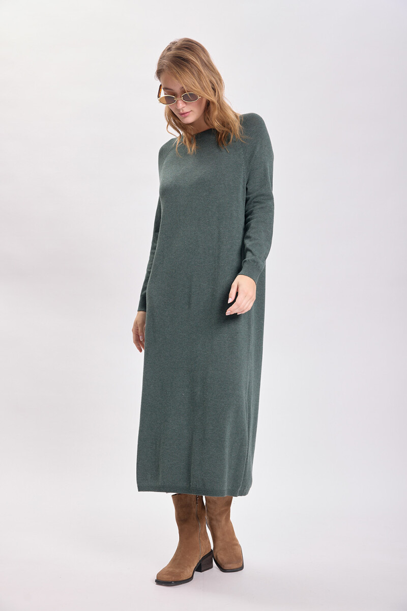 Vestido largo punto Verde