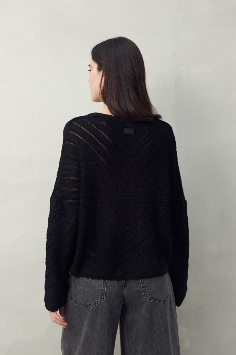 SWEATER CAPUCINE Negro