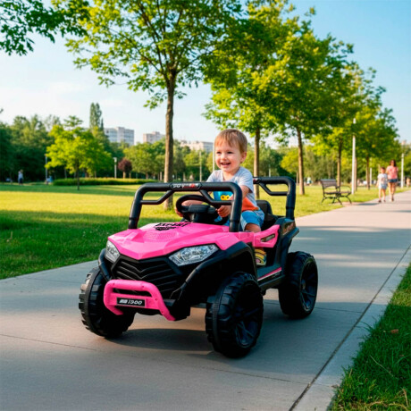 Auto Cuatriciclo A Bateria Arenero Luz Y Sonido Rosa