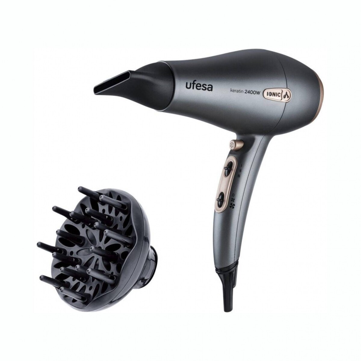 Secador De Pelo Professional UFESA SC8470 2400W Con Boquilla De Concentración Y Difusor 