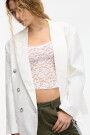 Blazer con botones Blanco