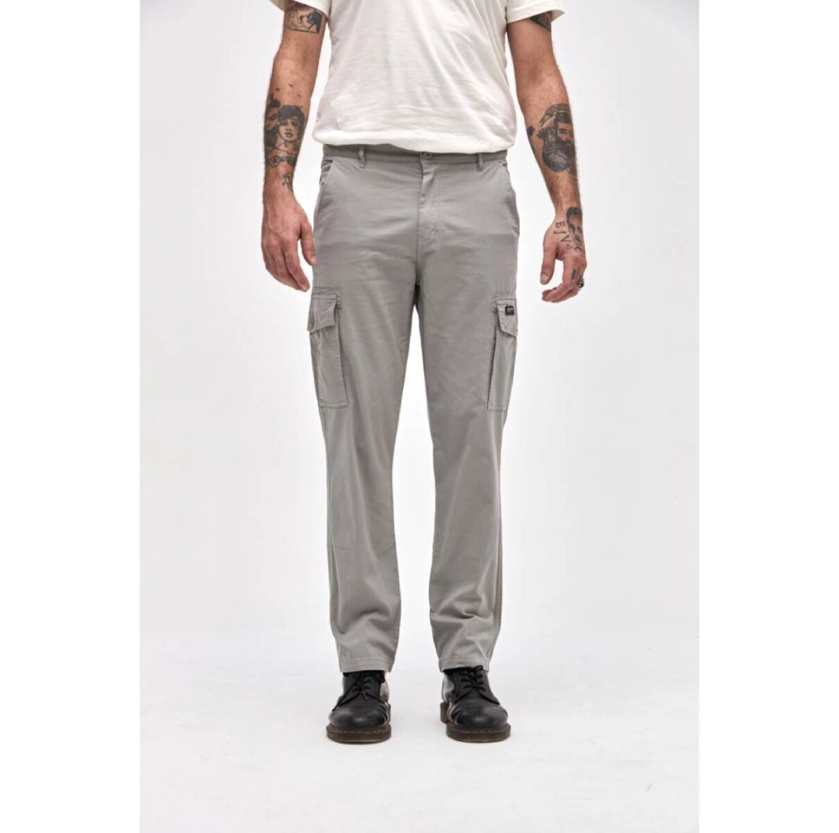 Pantalon cargo Roque I26 - Gris perla 