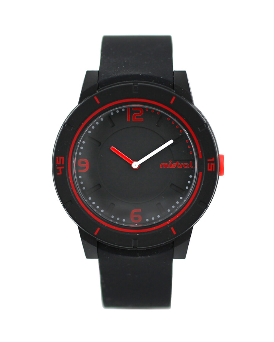 Reloj Mistral Deportivo Silicona Negro. "Producto sin caja" 