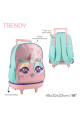 Mochila escolar con ruedas Gatito Rosa