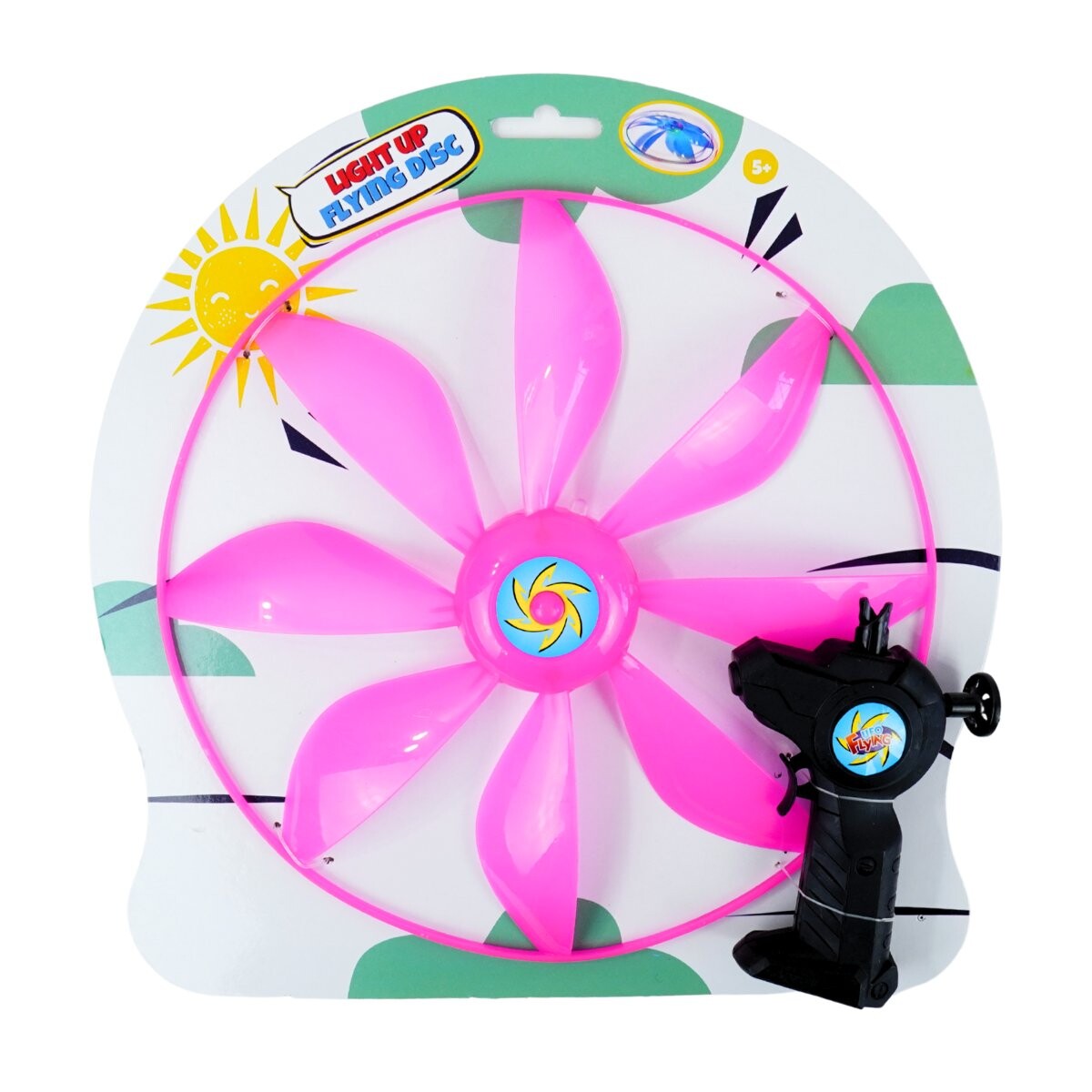 Frisbee con lanzador y luces 