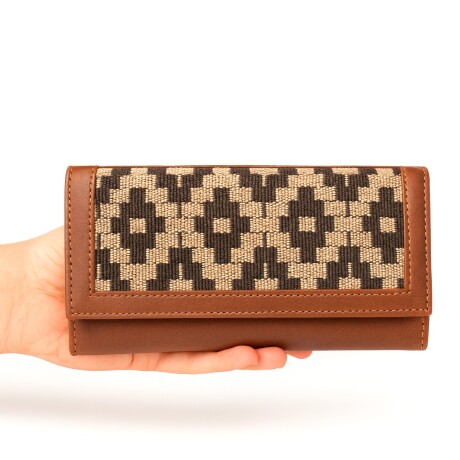 billetera dama 100% cuero Guarda pampa marrón