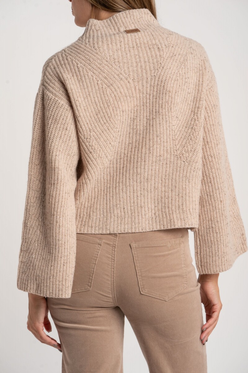 Polera Lana Beige Meñange