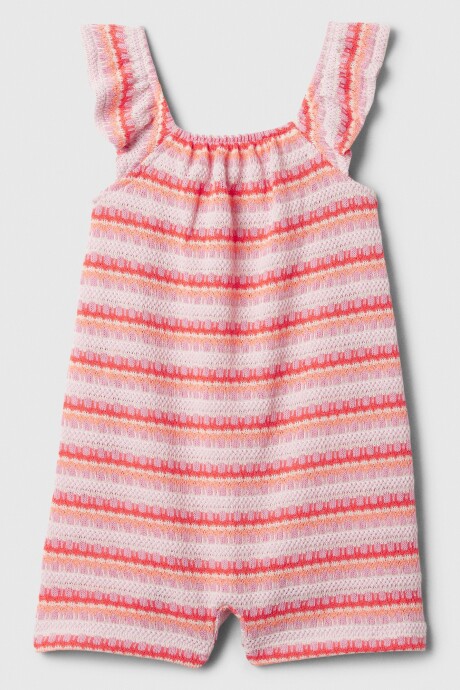Enterito Crochet Toddler Niña Pink Stripe