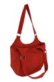 Bolso de Hombro en Tafeta Amasada Rojo