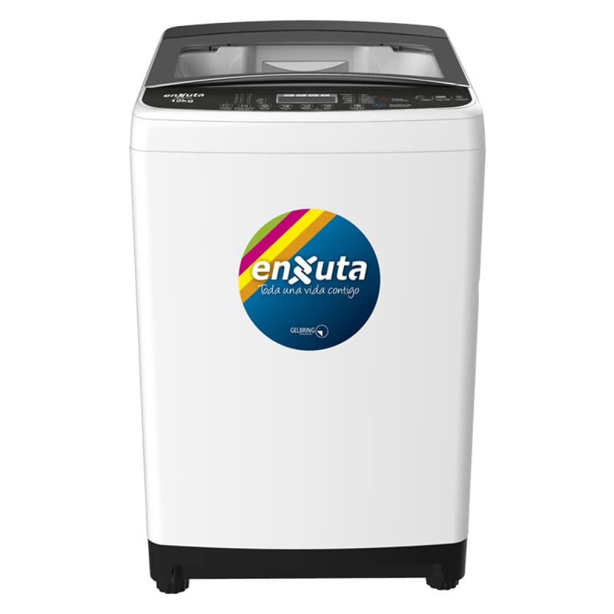 Lavarropa Automático Carga Superior 12 kg con Bomba y Tapa de Vidrio - China -- Enxuta -- LENX01250 