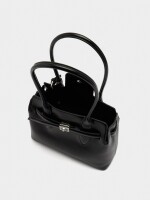 Bolso Tote Con Cinturón negro