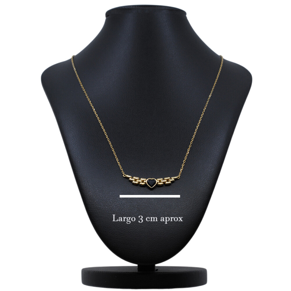 Cadena forcet oro 18k ,centro con zafiro azul tallado corazón Cadena forcet oro 18k ,centro con zafiro azul tallado corazón