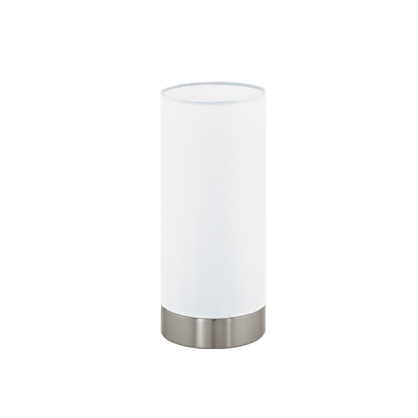 Portátil mesa acero y vidrio opal 1XE27 DAMASCO ILU00840