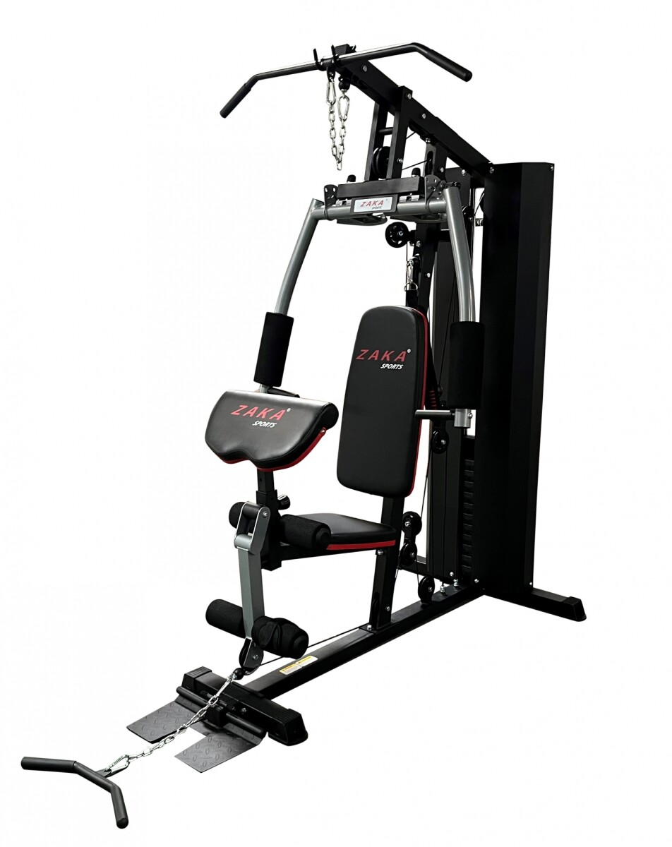 GIMNASIO MULTIFUNCION C/100 kg en Pesas + Accesorios. ZAKA 