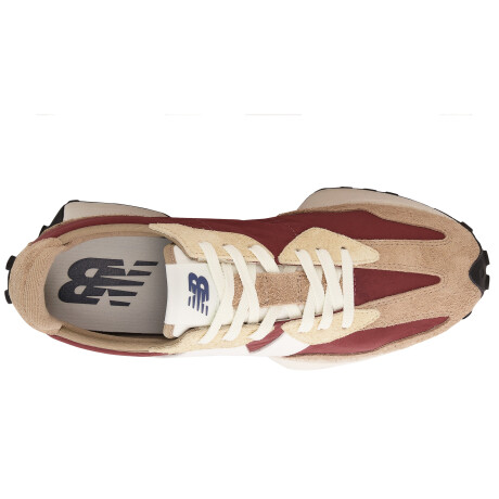 Championes de Hombre New Balance Life Style 327 Bordó - Marrón Camel - Blanco