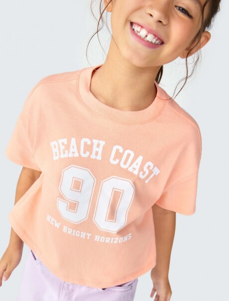 BLUSA INFANTIL CON ESTAMPA NARANJA