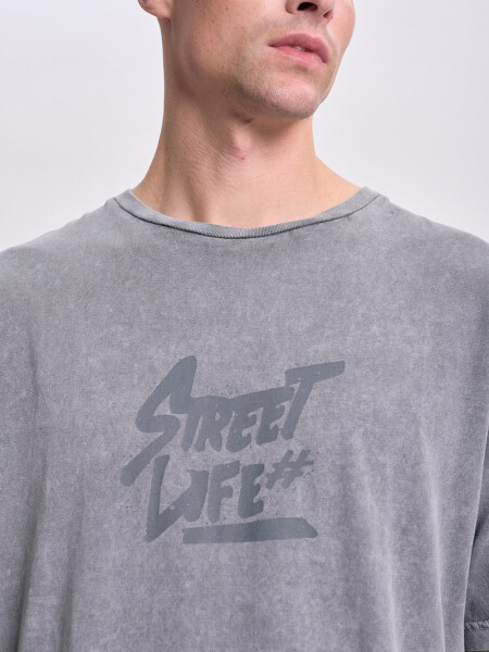 Remera oversize Street Negro