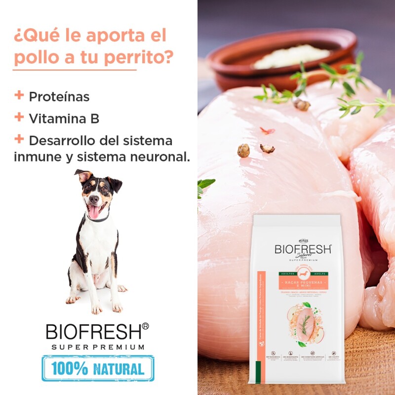 BIOFRESH PERROS ADULTOS RAZAS PEQUEÑAS Y MINI 3 KG