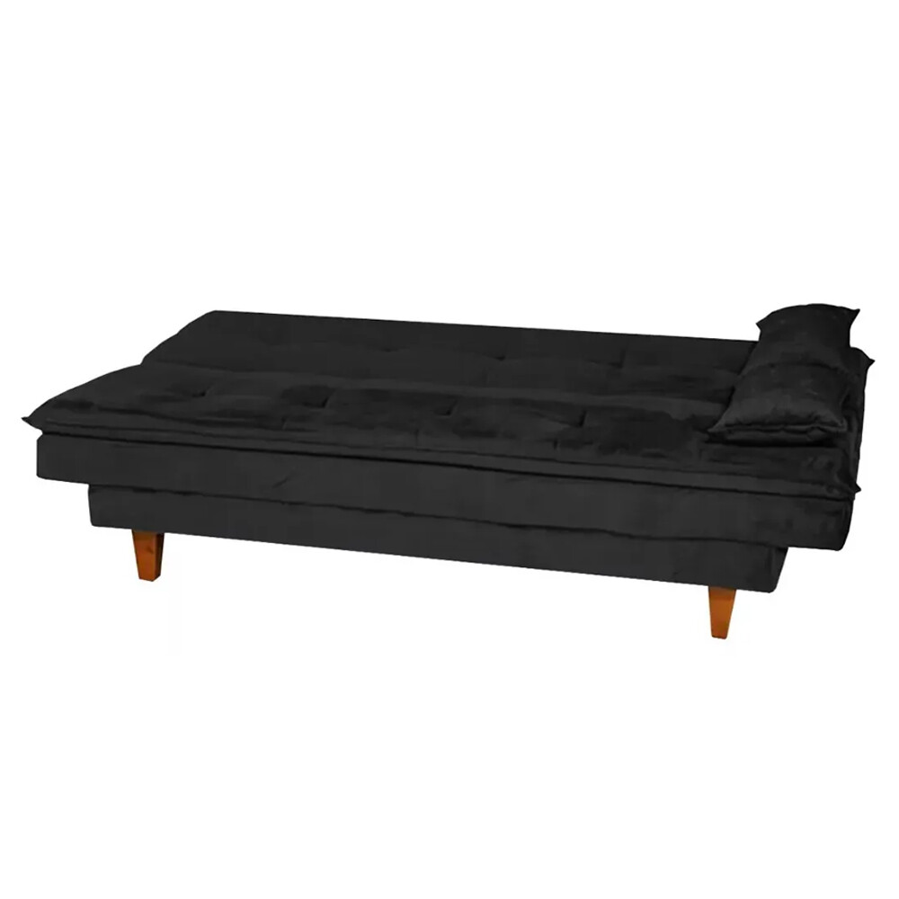SOFÁ CAMA SILLÓN TAPIZADO NEGRO