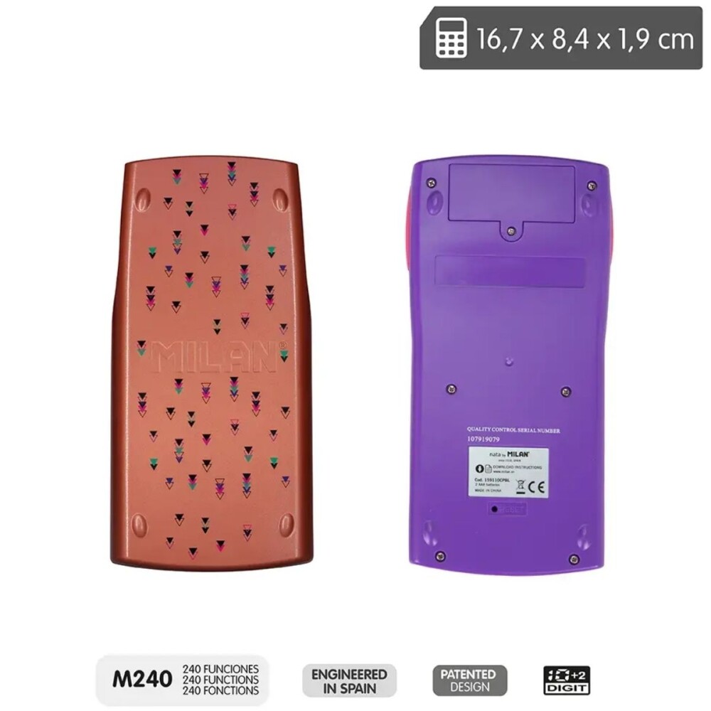 CALCULADORA CIENTIFICA MILAN M240 COLOR VIOLETA CALCULADORA CIENTIFICA MILAN M240 COLOR VIOLETA