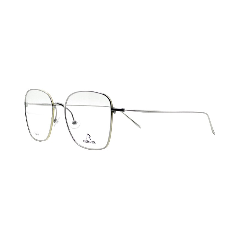 Rodenstock Cuadrado Metal Gris detalle amarillo Rodenstock Cuadrado Metal Gris detalle amarillo